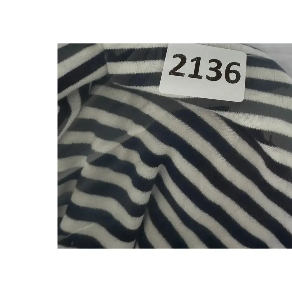 Ann Taylor LOFT Medium Black White V Neck Tank Top 100% Cotton